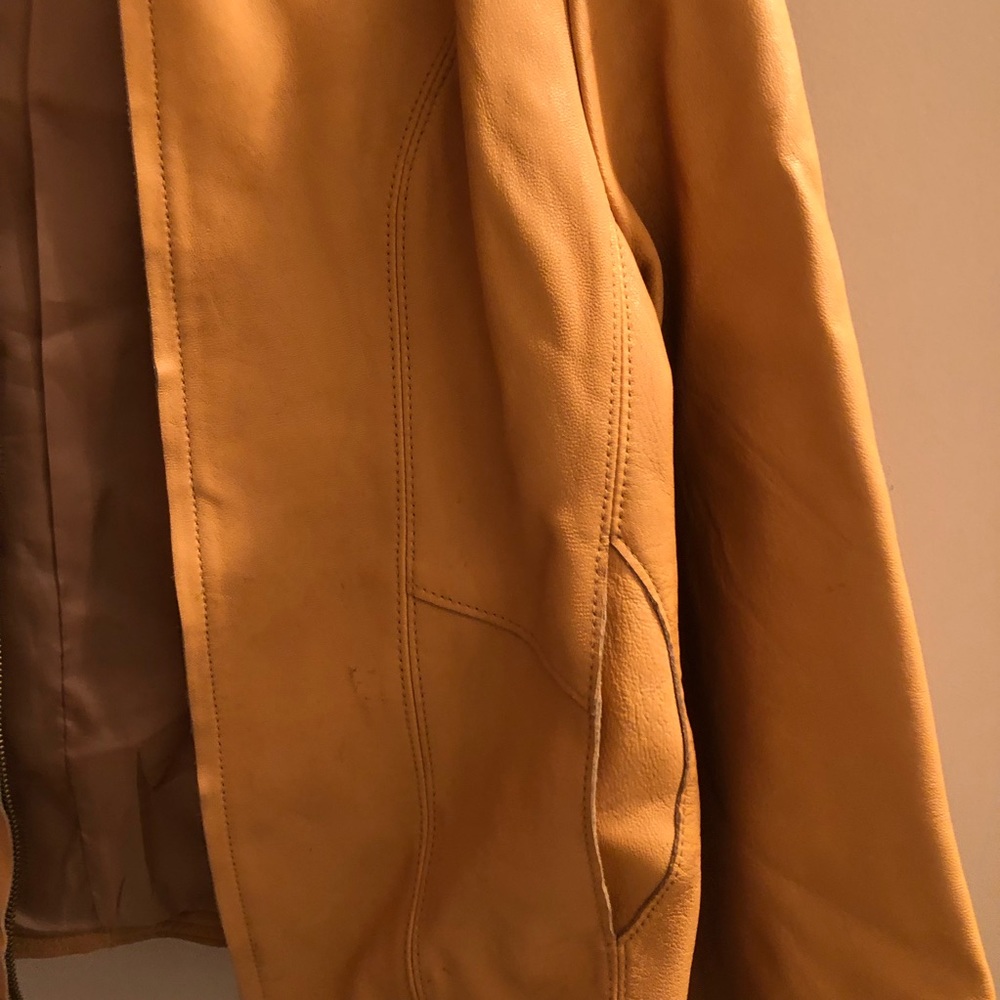 Tan Leather Jacket - Picture 5 of 8